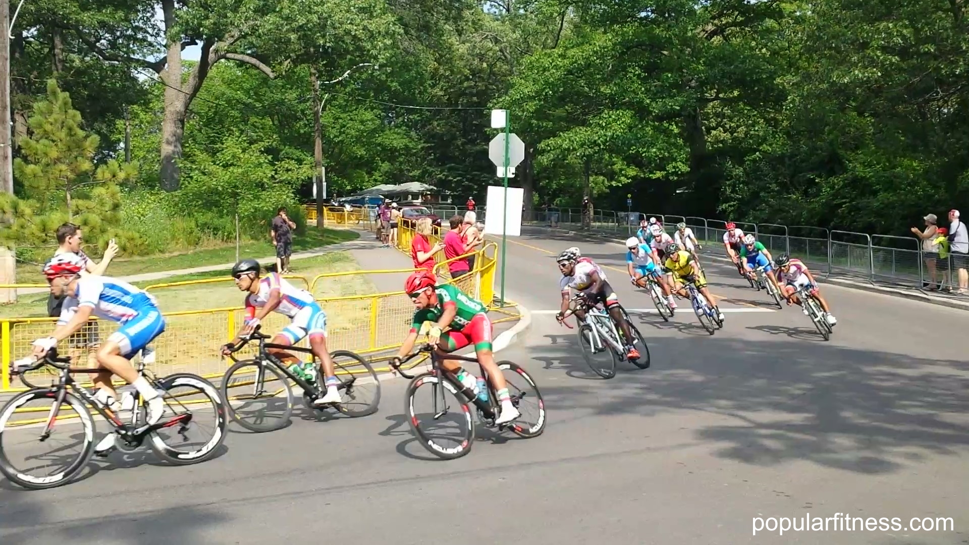 Men's bike race, men cycling in Pan Am Games Toronto - photo by popular fitness