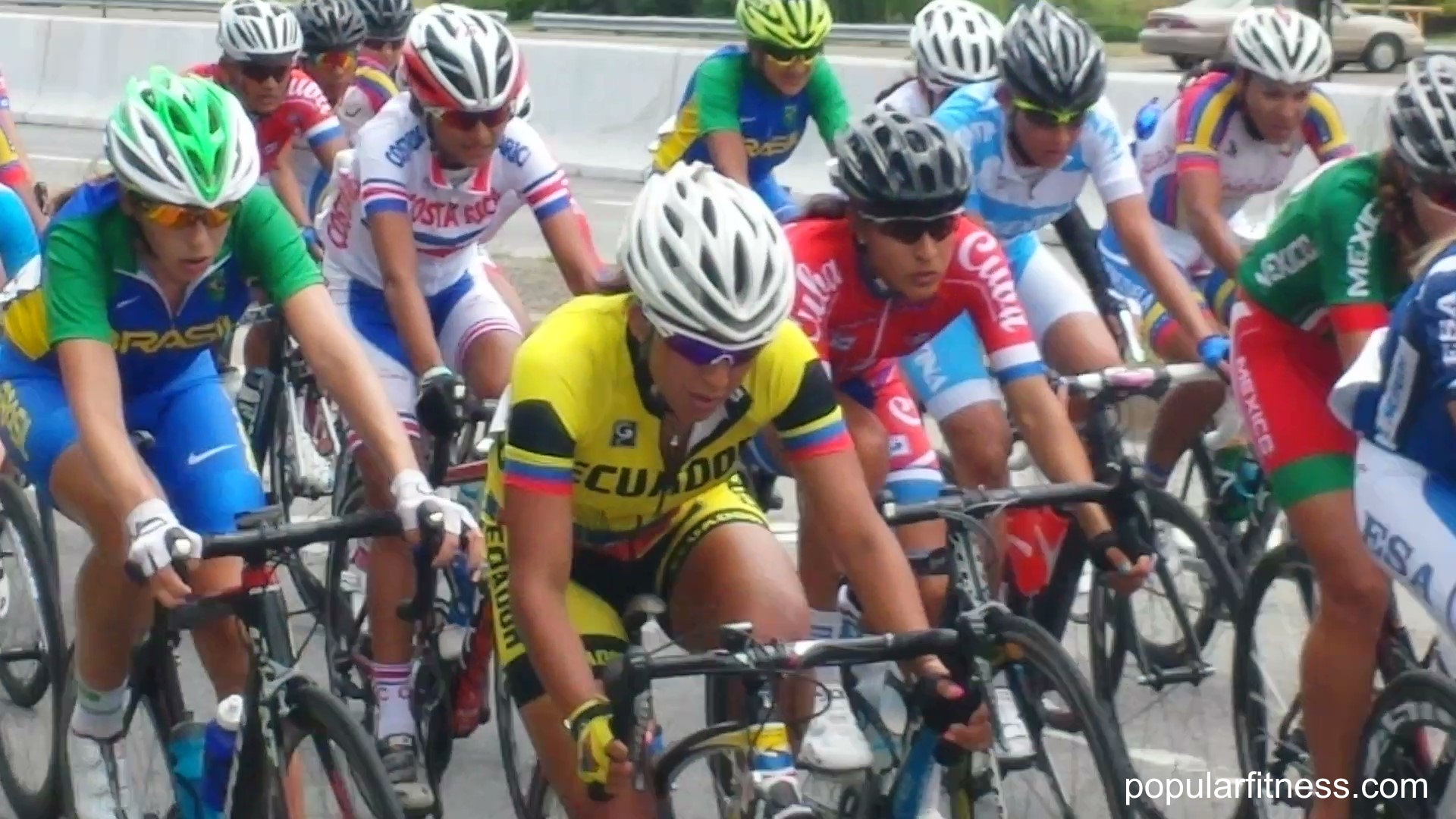 Women's bike race, women cycling in Pan Am Games Toronto - photo by popular fitness