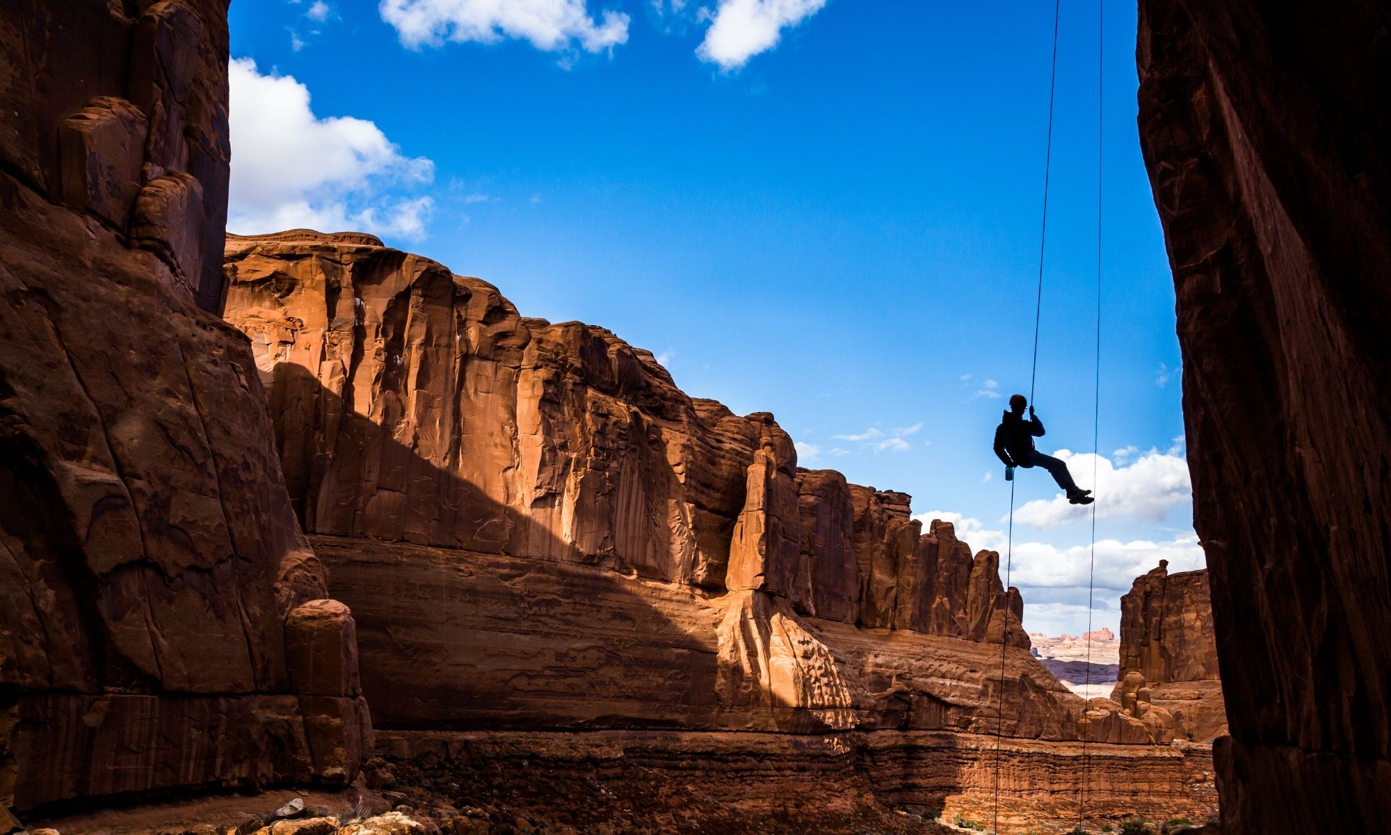 Canyoneering in beautiful, picturesque Moab Canyon in Utah, USA