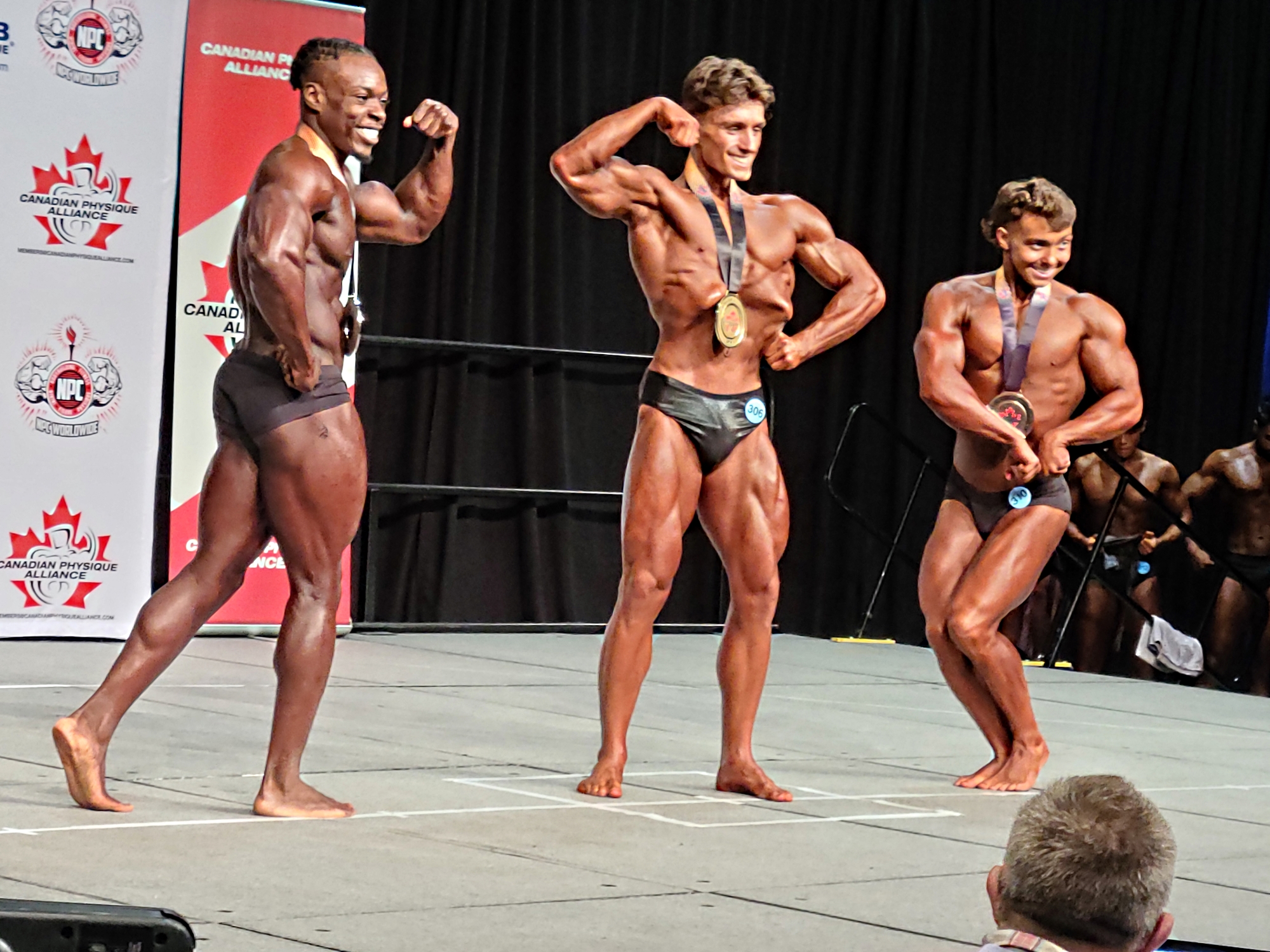 2023 Canfitpro natural championships - bodybuilders posing in bodybuilding competition