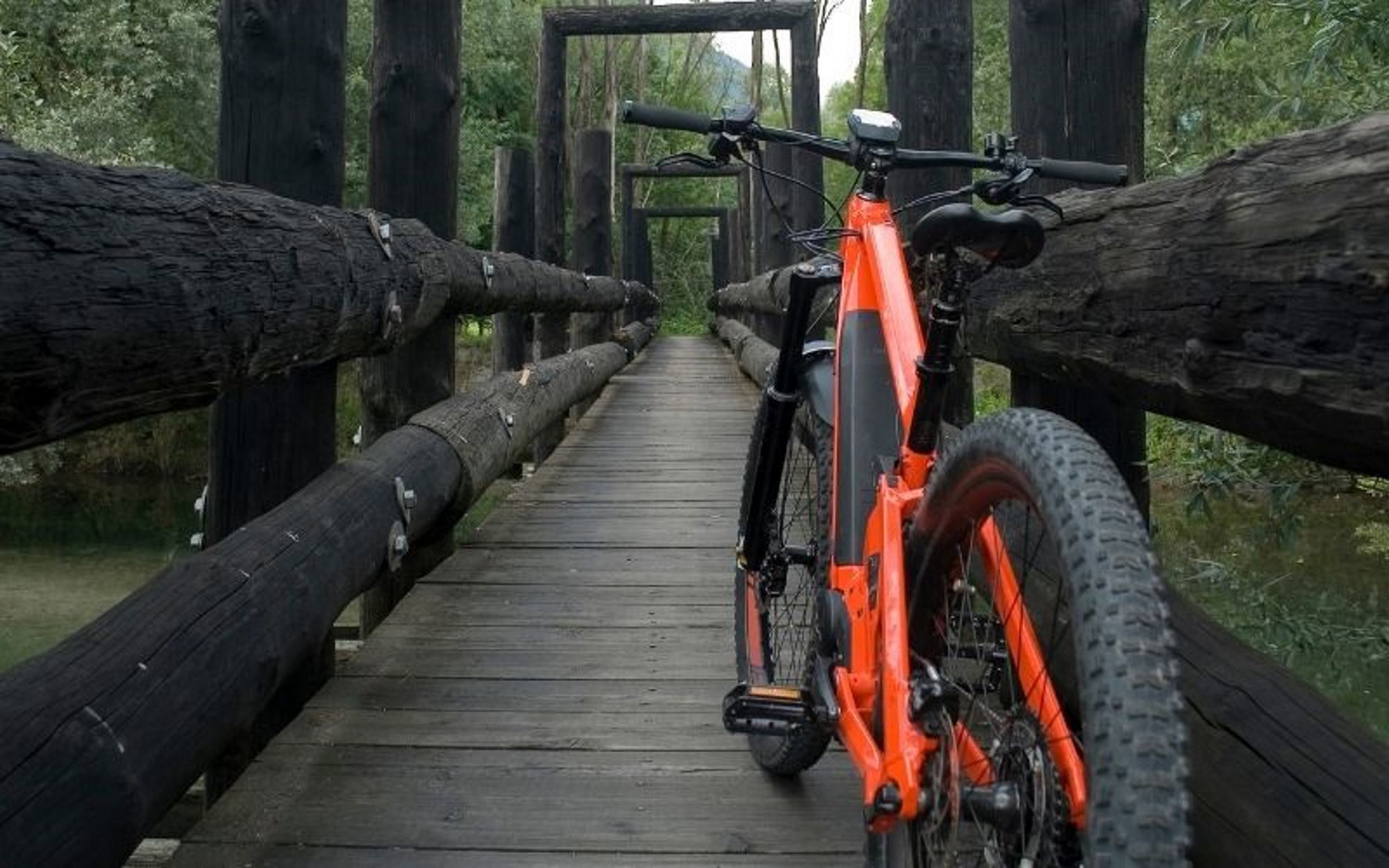 A bridge of a famous cycling trail in the US