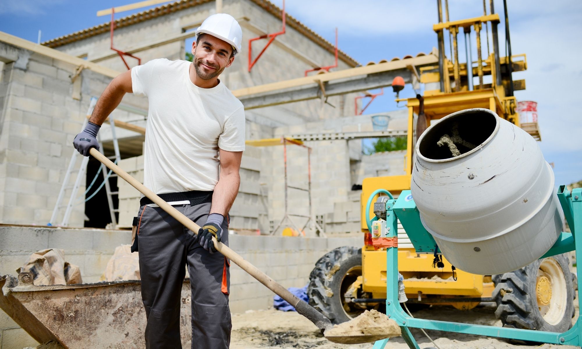 On the job constructions worker working