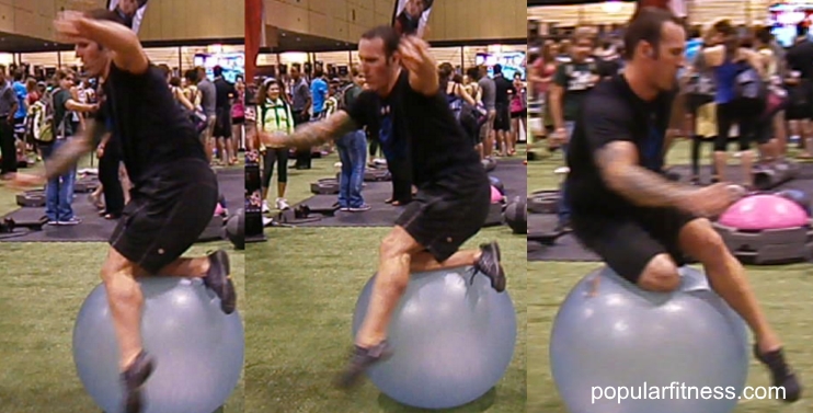 Exercising with an exercise ball