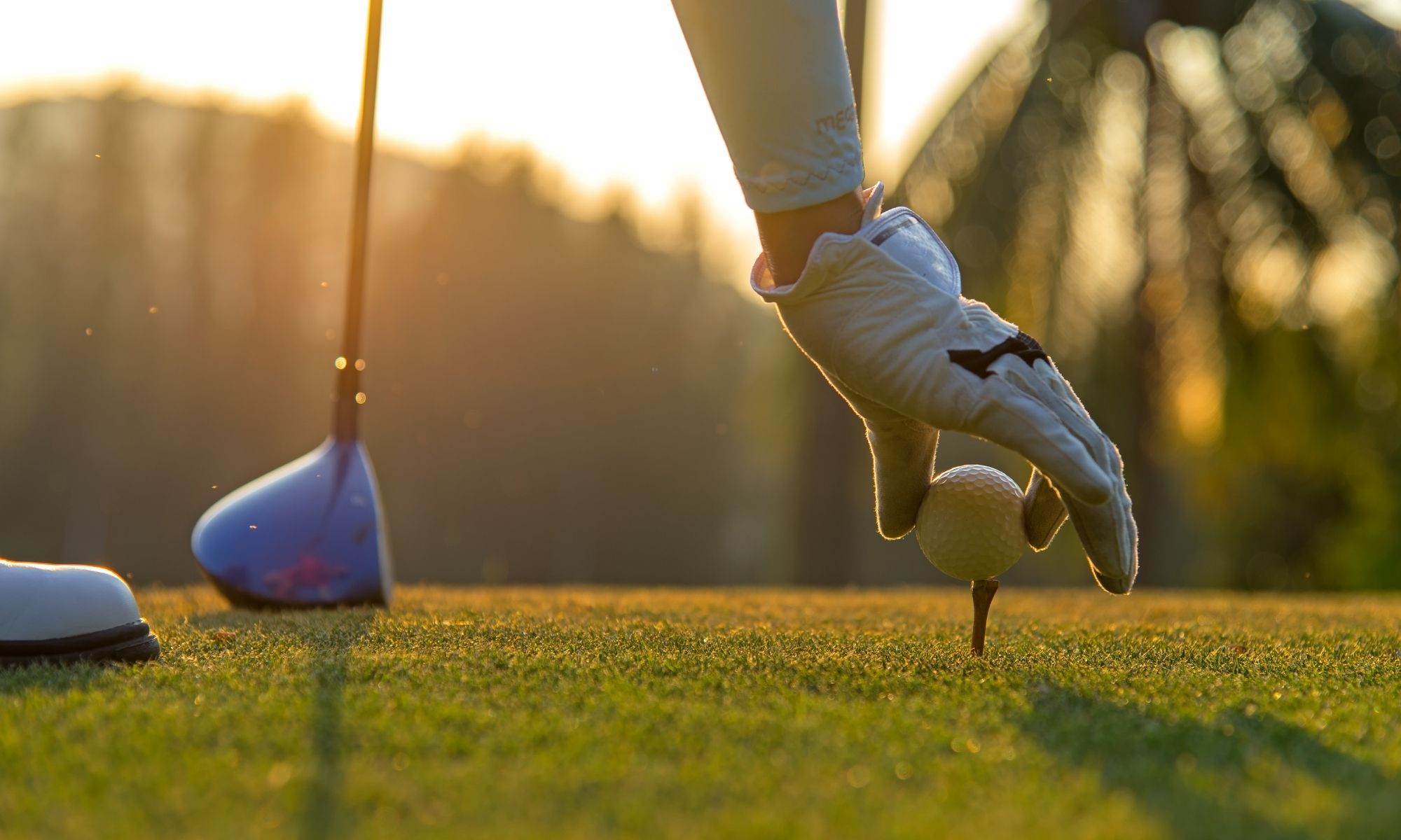 Golfing tee at golf course