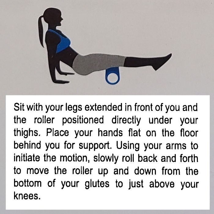 Hamstrings and glutes foam roller exercise