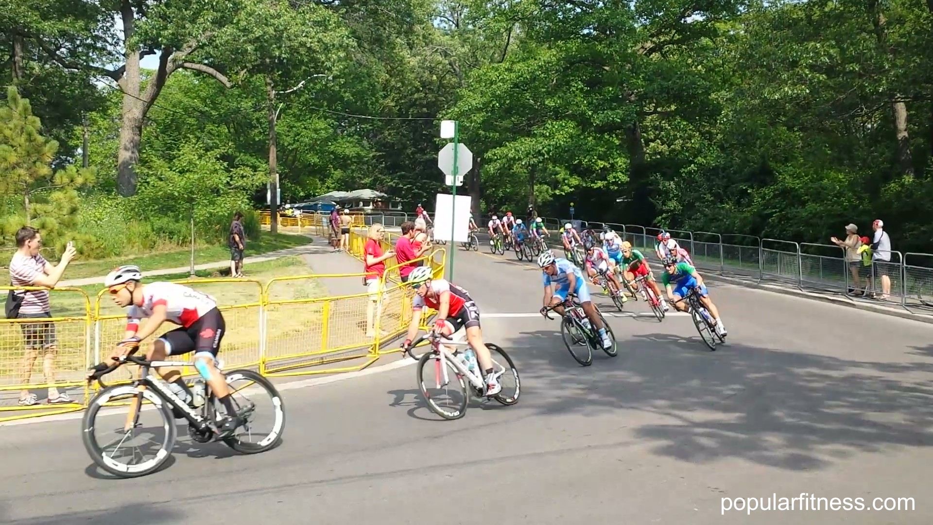 Men's bike race, men cycling in Pan Am Games Toronto - photo by popular fitness