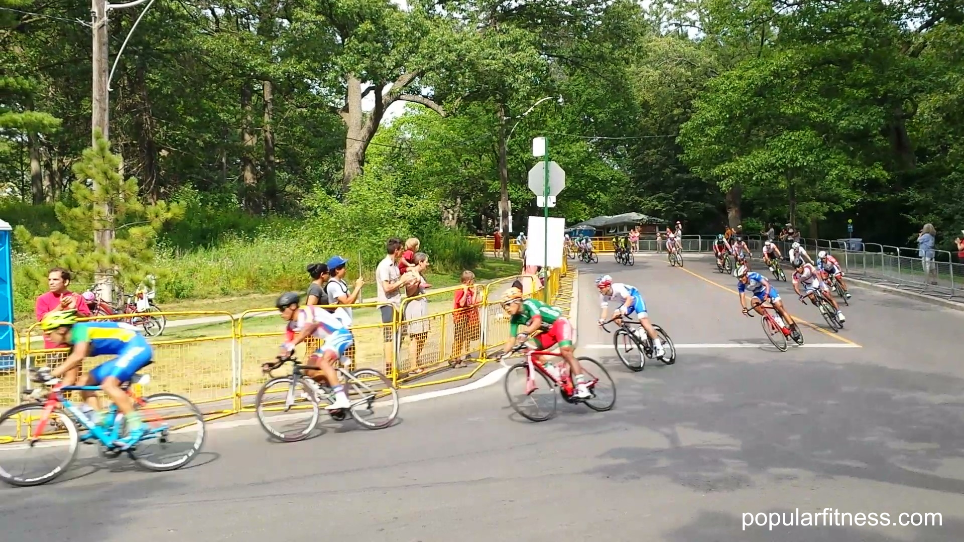 Men's bike race, men cycling in Pan Am Games Toronto - photo by popular fitness