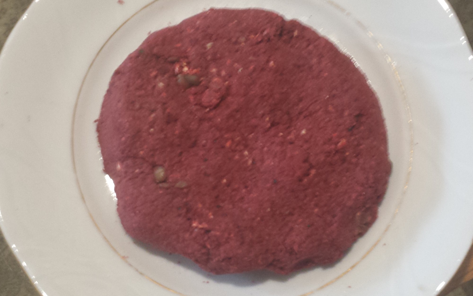 Beet and lentil plant based burger with summer savory - Photo by popular fitness