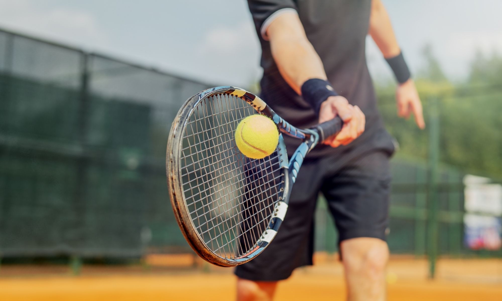 Tennis player playing the sport of tennis