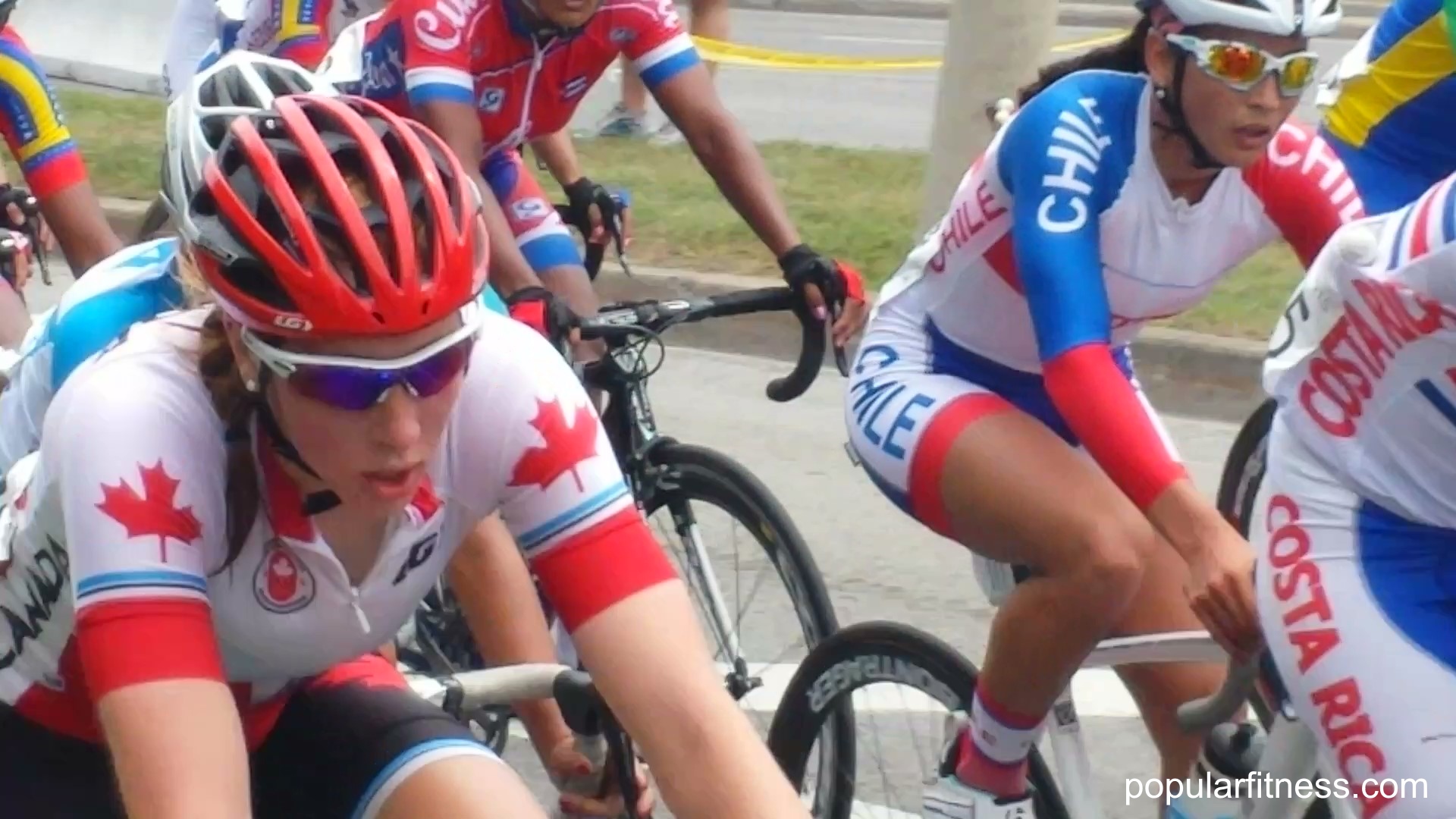 Women's bike race, women cycling in Pan Am Games Toronto - photo by popular fitness